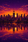 FORFAIT GOLD - Pixel City Sunset